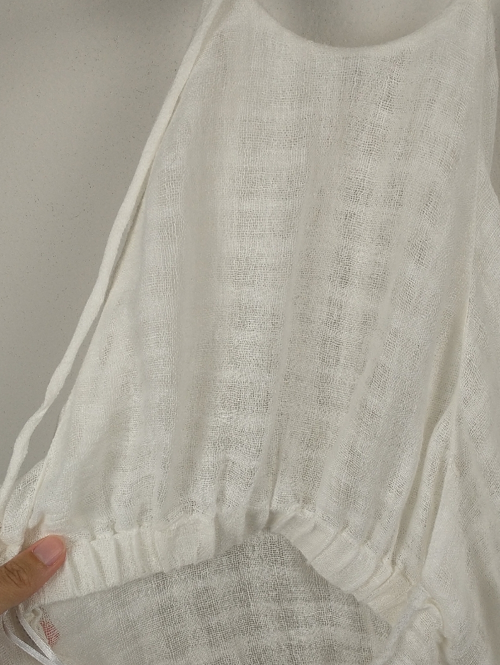 Cult Gaia Halter Maxi Dress XS Off White Sheer Linen Gauze Beach Coverup - Picture 9 of 13